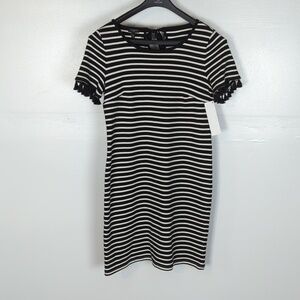 Talbots NWT Tassel Trim Striped Shift Dress